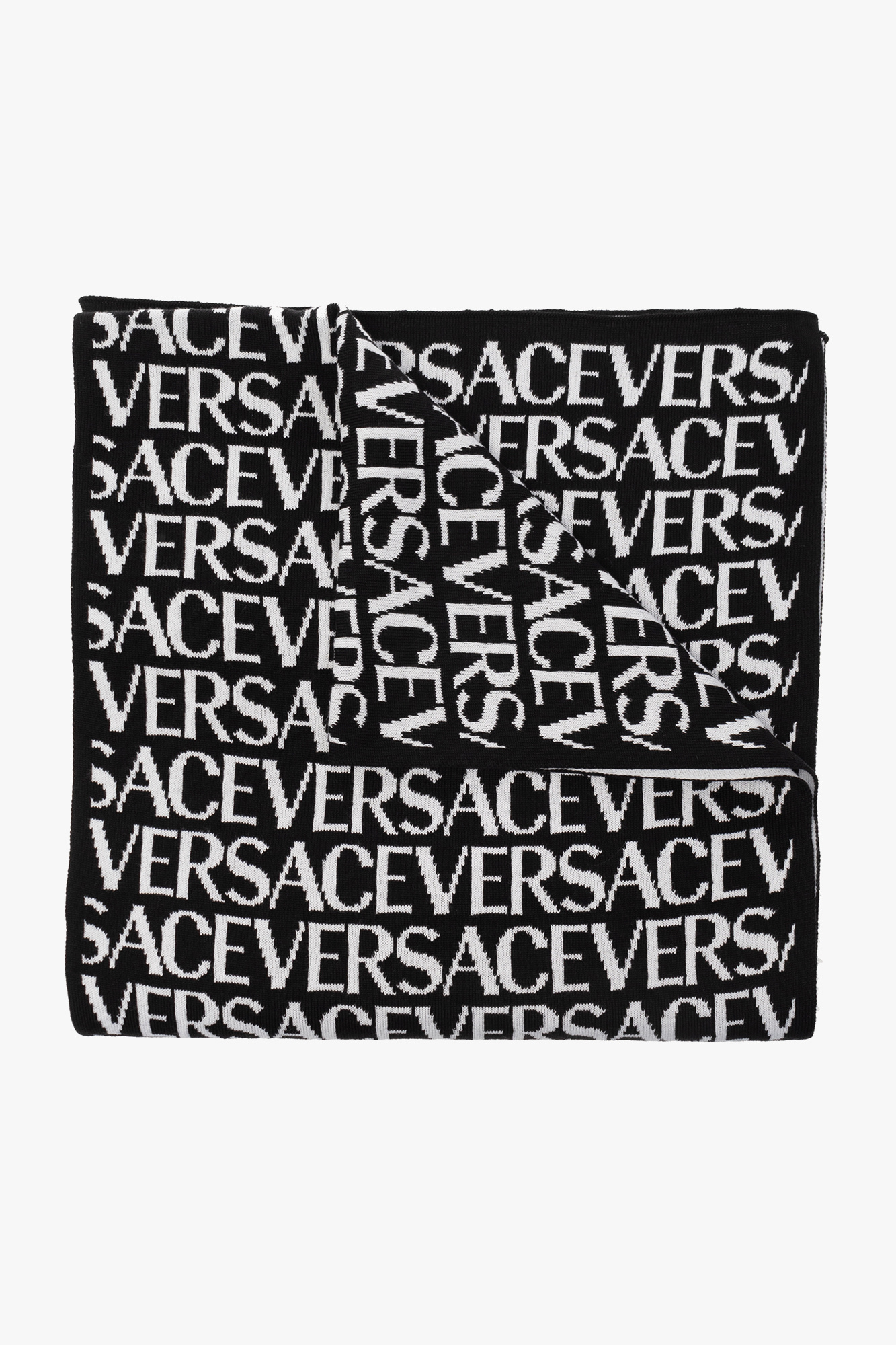 Black Wool scarf Versace Vitkac GB